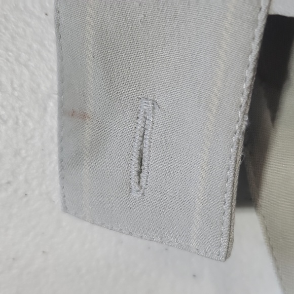 LAUREN RALPH LAUREN Pale Blue White Pinstripe Silk Shelter Island Pants Trousers - Picture 16 of 16